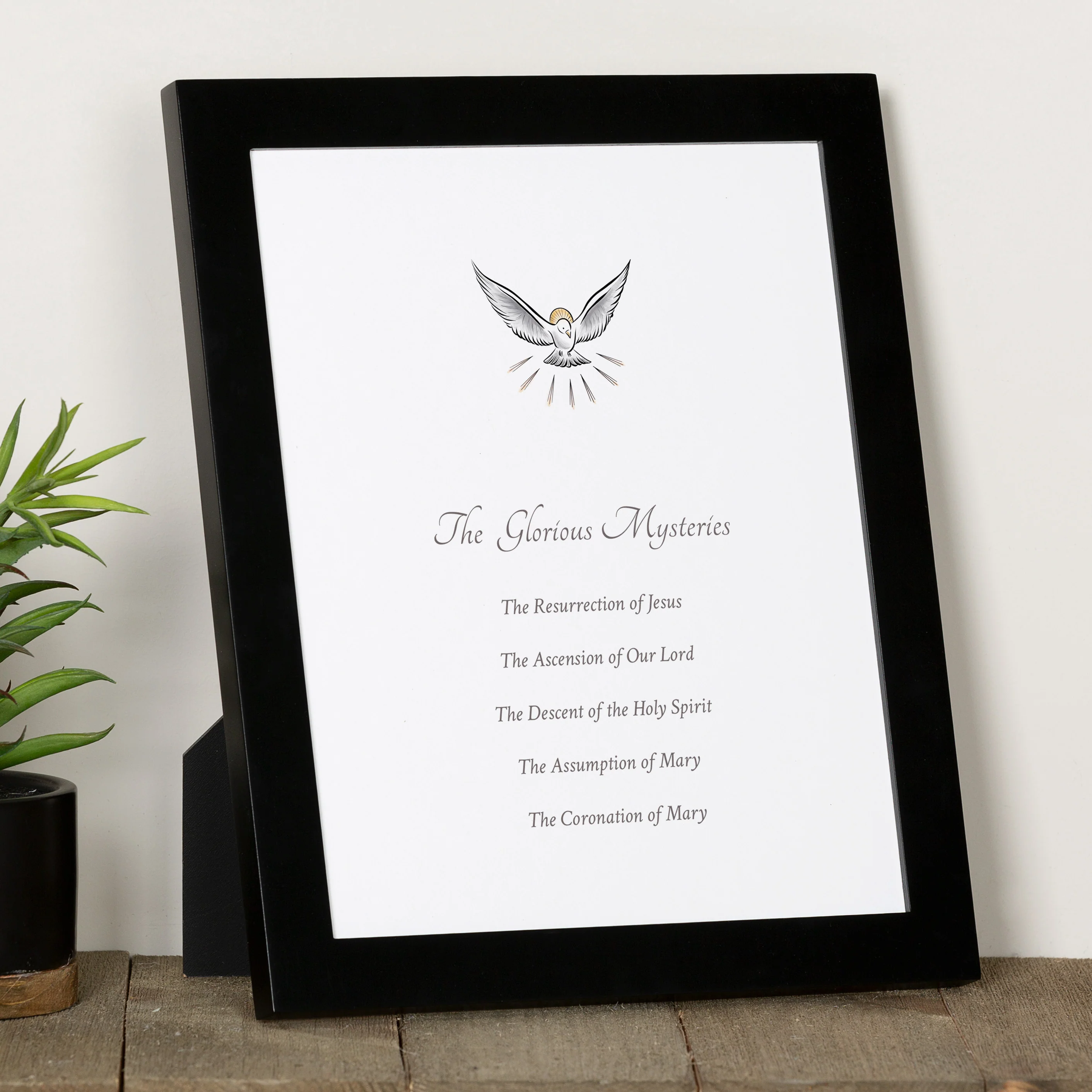 Glorious Mysteries Black Framed Print