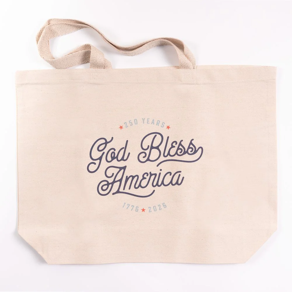 God Bless America 250th Commemorative Canvas Tote
