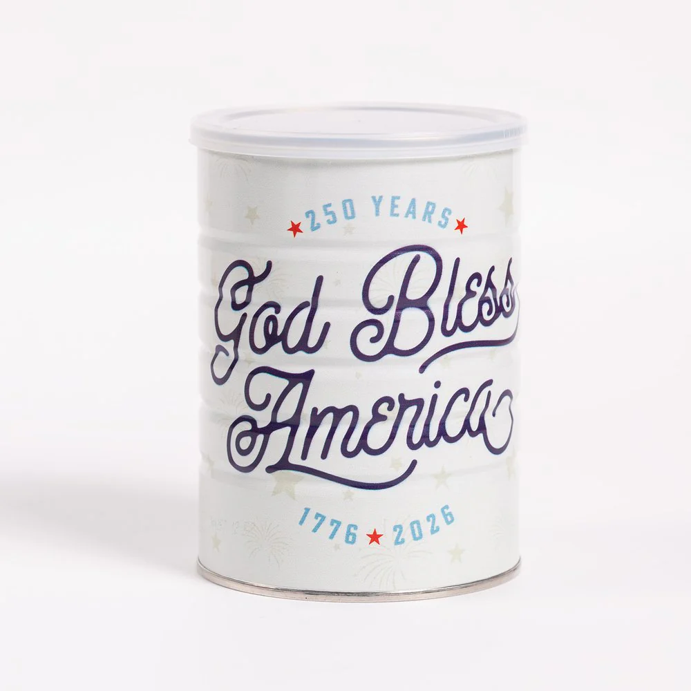 God Bless America Medium Roast Coffee in 250th Anniversary Commemorative Can