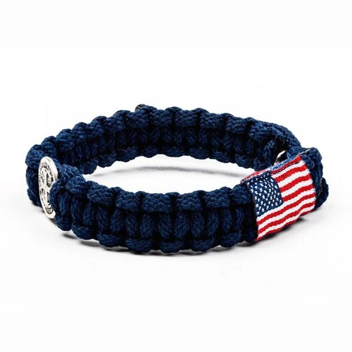 God Bless America Navy Flag Bracelet