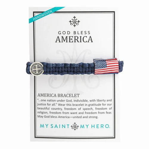 God Bless America Navy Flag Bracelet - Image 2