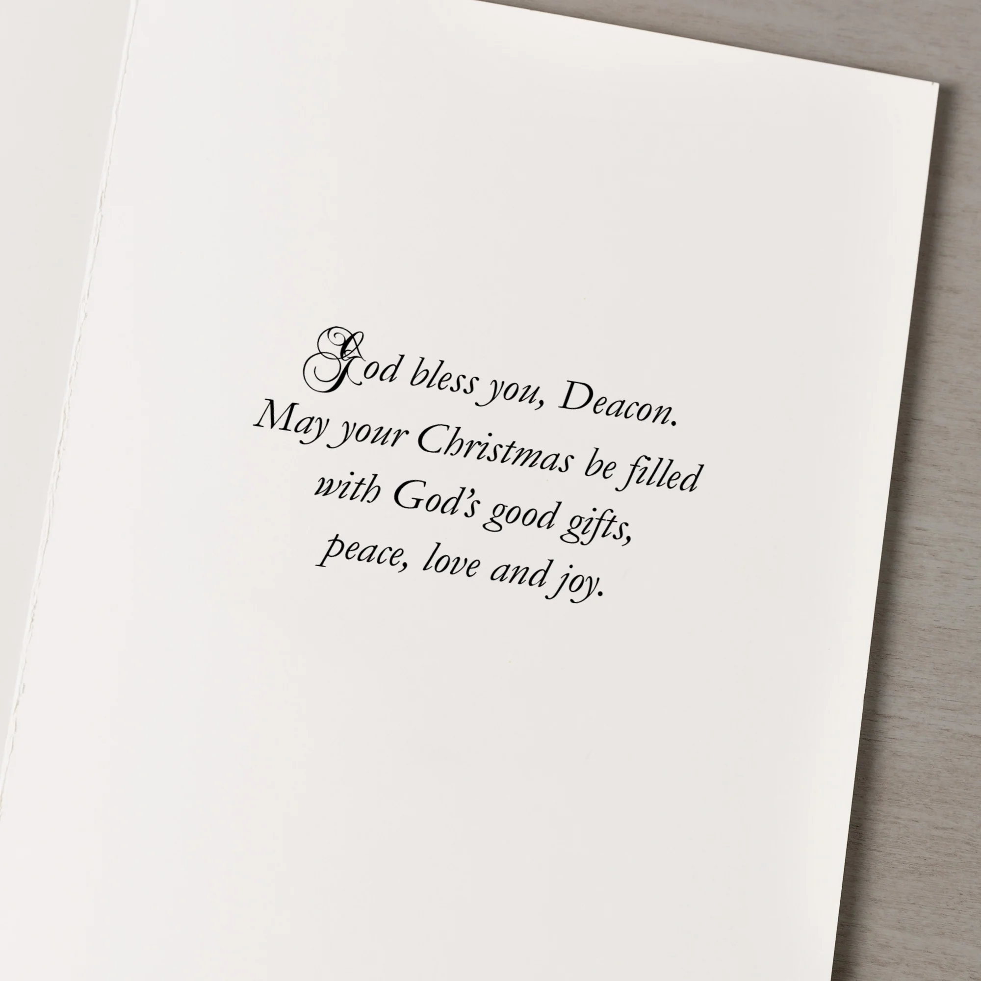 God Bless Deacon Christmas Card - Image 4