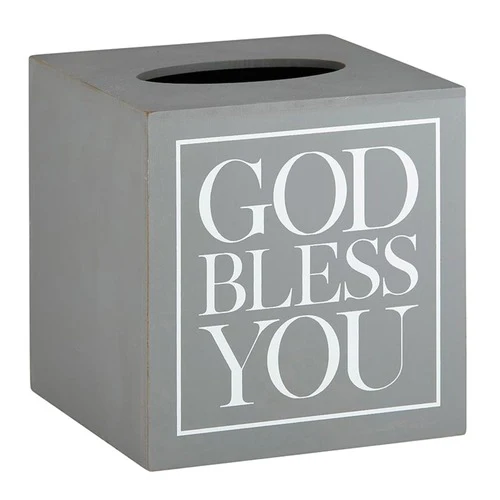 God Bless You Square Tissue Box Cover - Image 2
