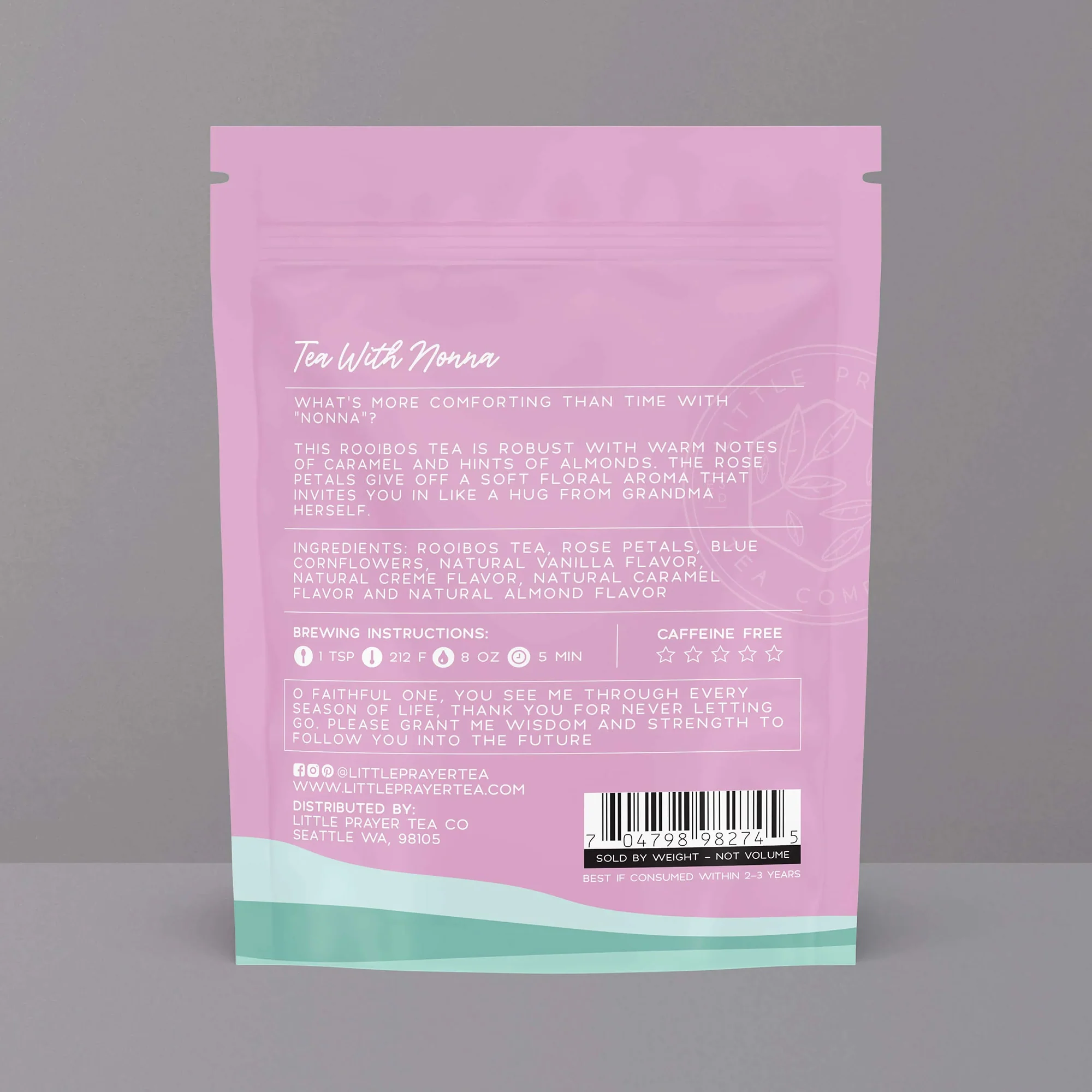 God is Our Refuge Caramel Almond Rooibos Herbal Tea - Bag or Box - Image 2