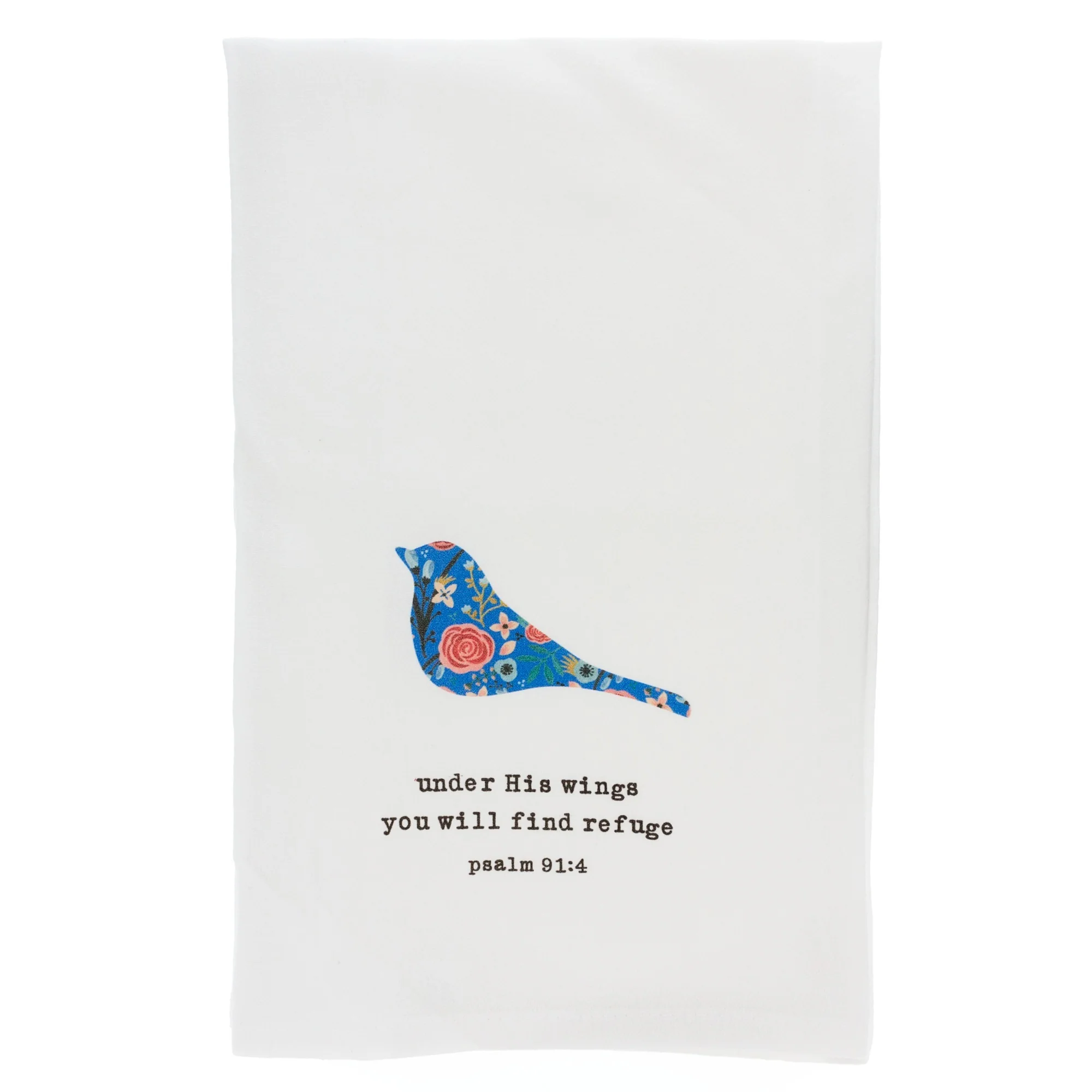God Notes Floral Bird Flour Sack Dish Towel - Image 2