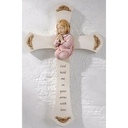 Gold Accented Praying Child Crosses - Boy or Girl - Image 2