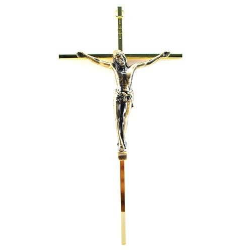 Gold Crucifix w/ Bronze Corpus - 10 inch