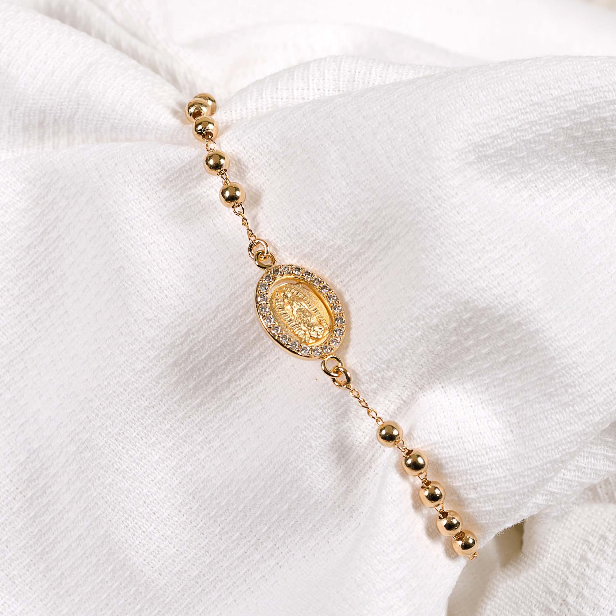 Gold Filled Guadalupe Rosary Bracelet - Image 4