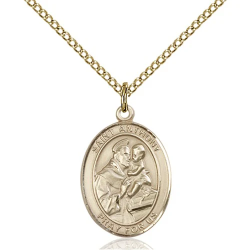 Gold Filled St. Anthony of Padua Pendant w/ Chain