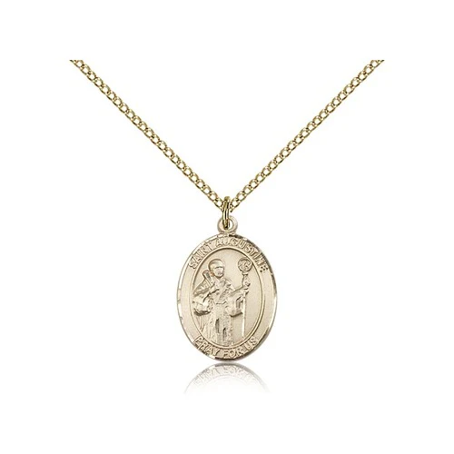 Gold Filled St. Augustine Pendant w/ Chain