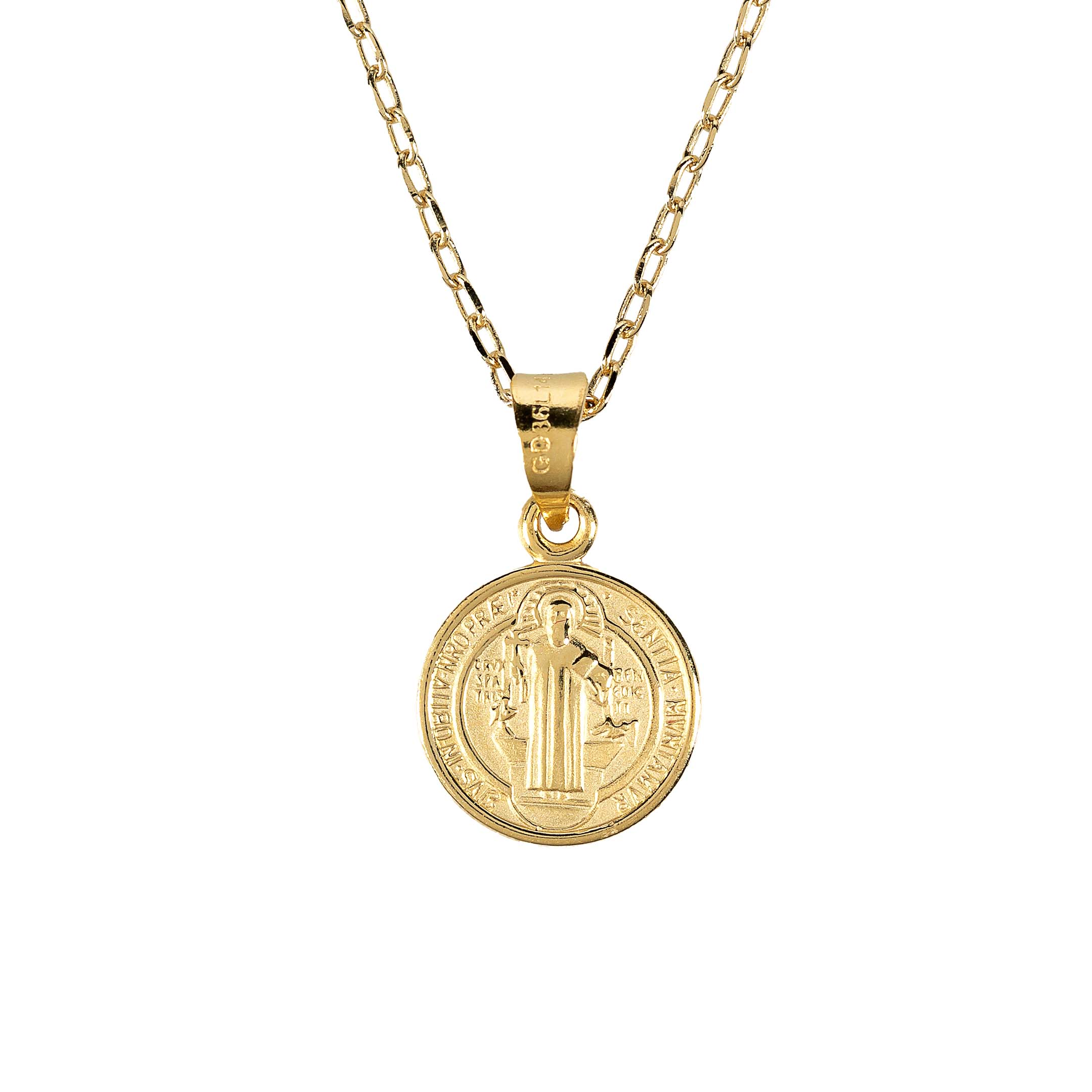 Gold Filled St. Benedict Jubilee Medal Necklace