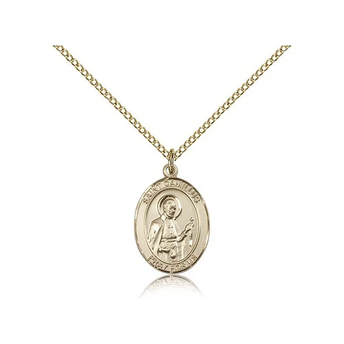 Gold Filled St. Camillus of Lellis Pendant w/ Chain