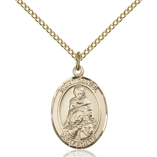 Gold Filled St. Daniel Pendant w/ Chain