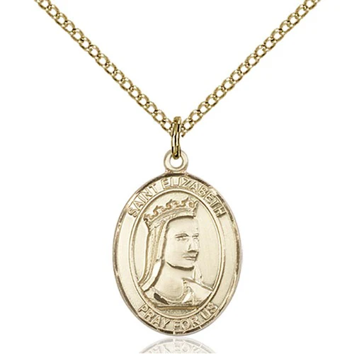 Gold Filled St. Elizabeth of Hungary Pendant w/ Chain