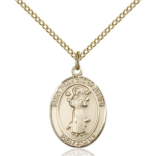 Gold Filled St. Francis of Assisi Pendant w/ Chain