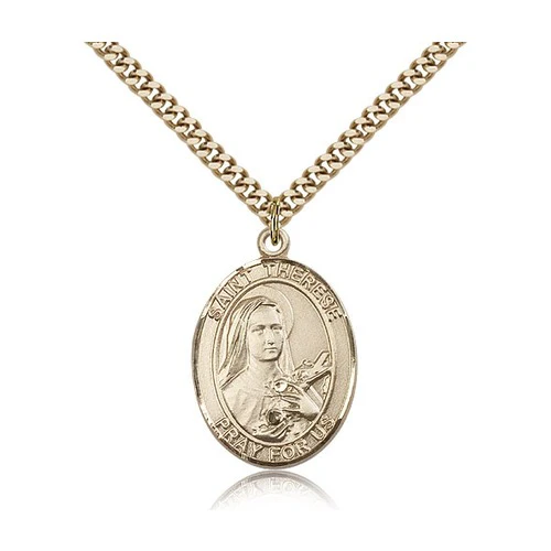 Gold Filled St. Therese of Lisieux Pendant w/ chain