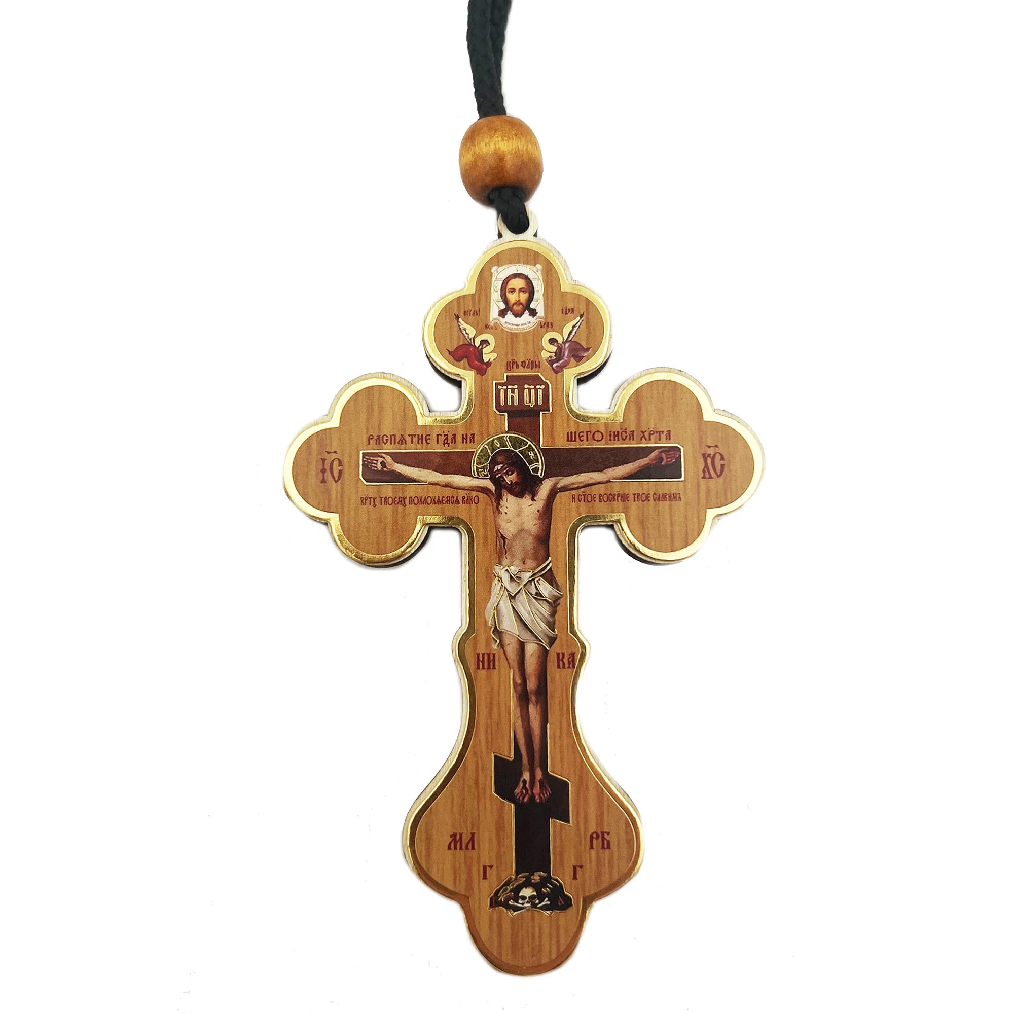 Gold Foiled Crucifix Icon Home & Car Blessing - Image 3