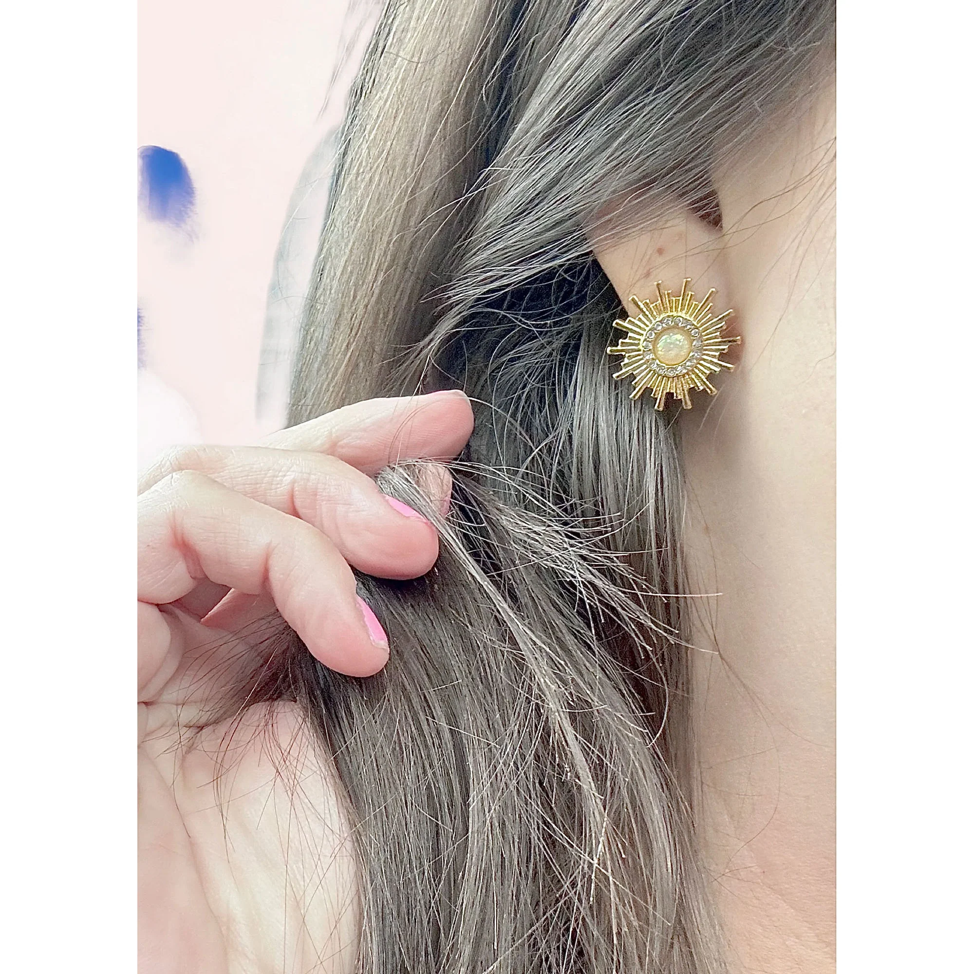 Gold His Eternal Love Eucharist Stud Earrings