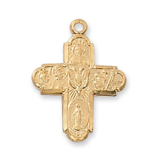 Gold over Sterling 4-way Pendant