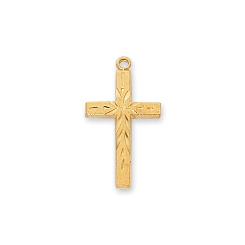 Gold over Sterling Cross Pendant - 2600213