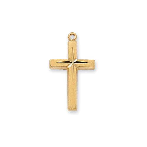 Gold over Sterling Cross Pendant - 2600218