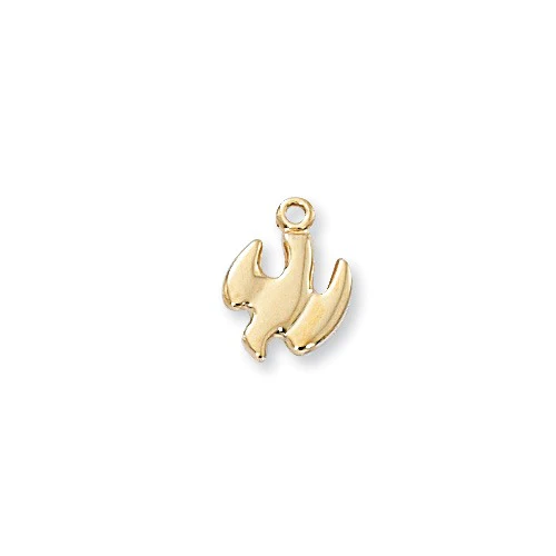 Gold over Sterling Holy Spirit Pendant (16" Chain)