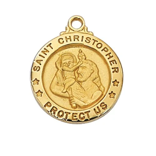 Gold over Sterling St. Christopher Pendant