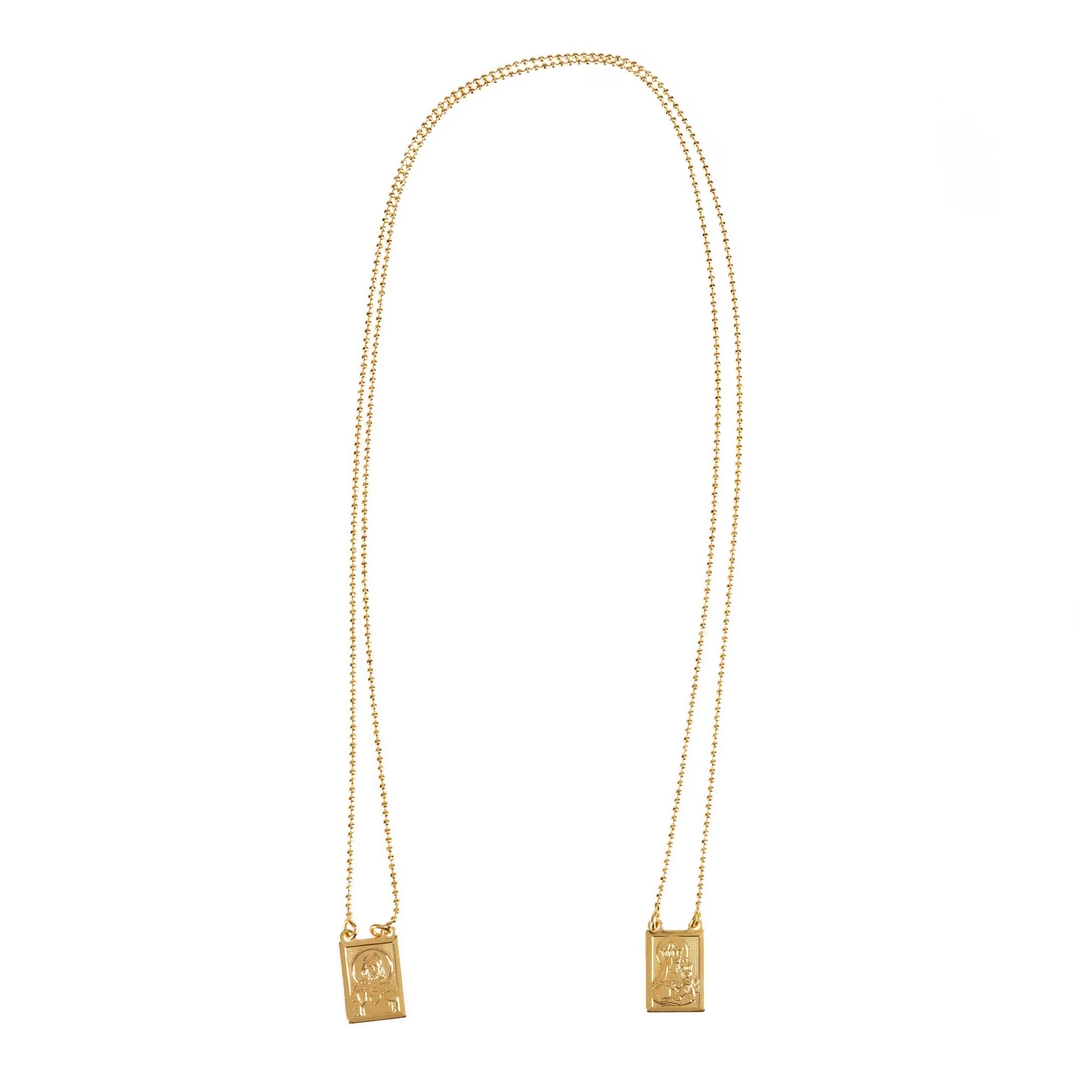 Gold-Plated Brass Scapular Necklace - Image 2