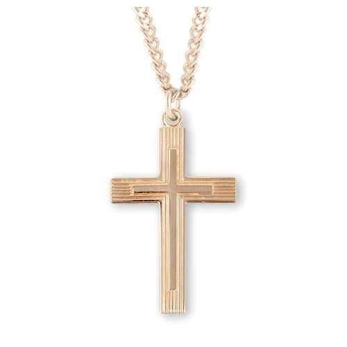 Gold Plated Layered Cross Necklace