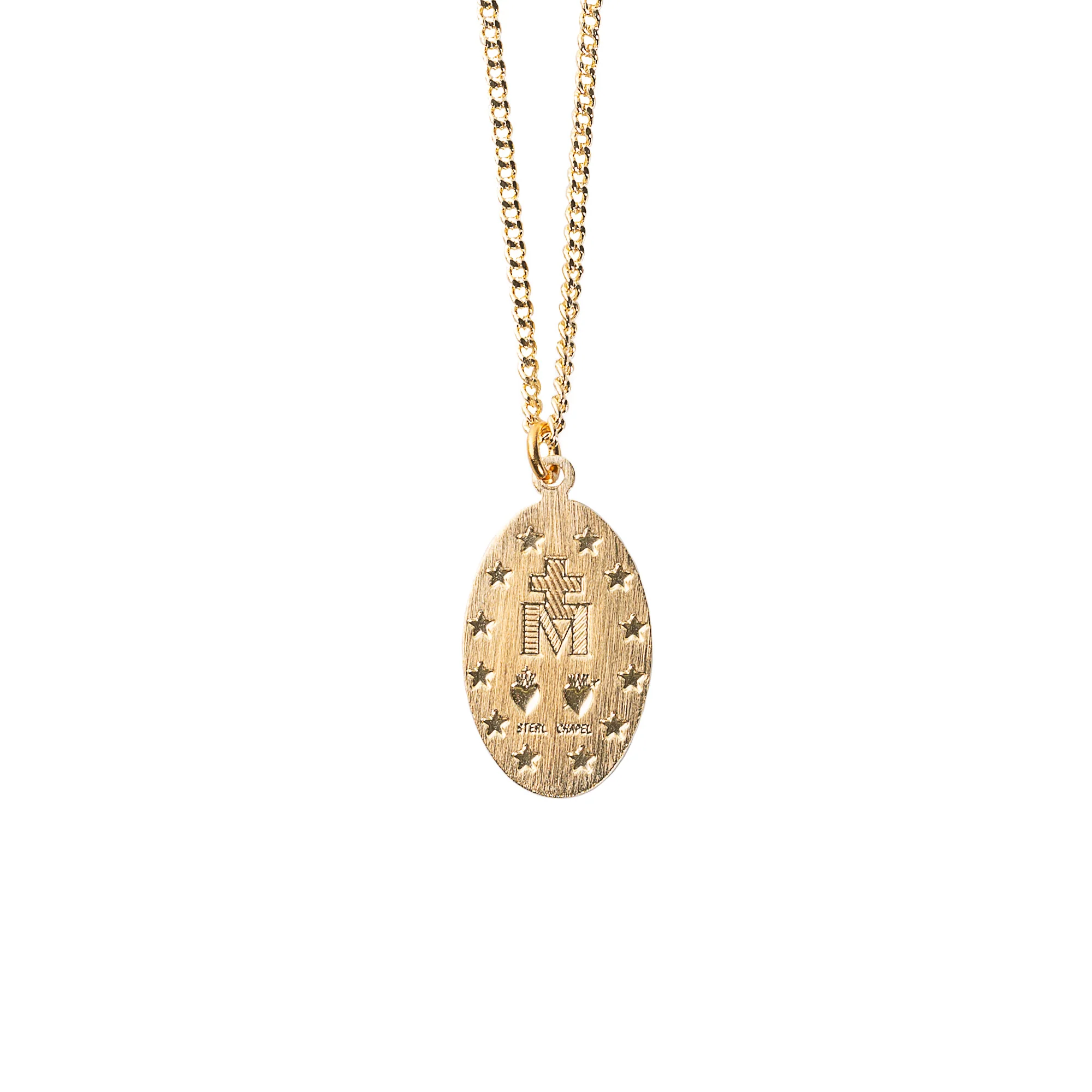 Gold/Sterling Silver Miraculous Medal on 18" Chain - Image 5