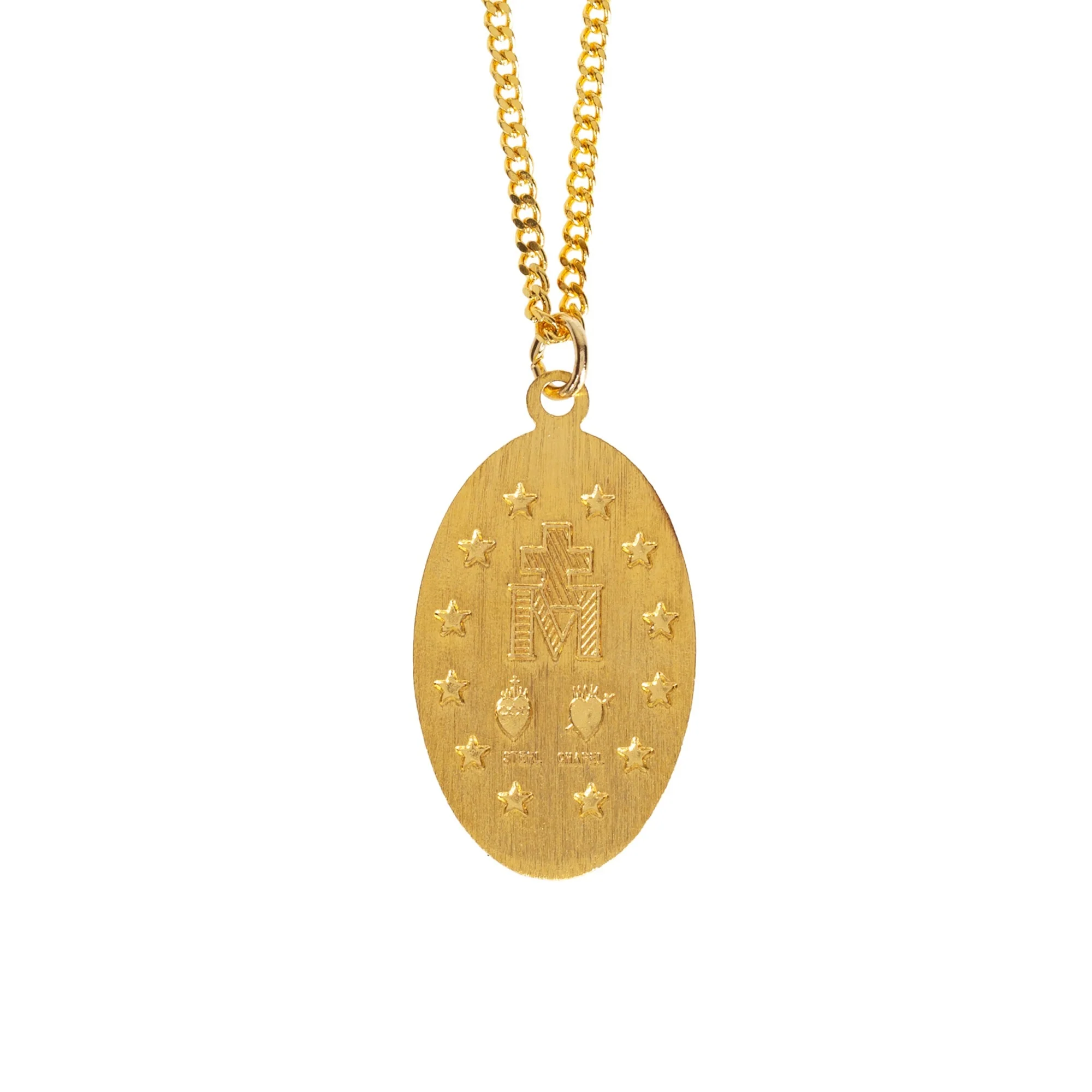 Gold/Sterling Silver Miraculous Medal on 18 inch chain - Image 5