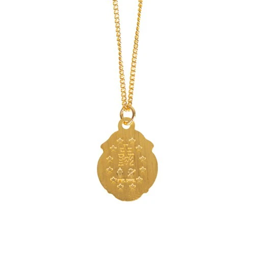 Gold/Sterling Silver Miraculous Medal Pendant on 18 inch chain - Image 5