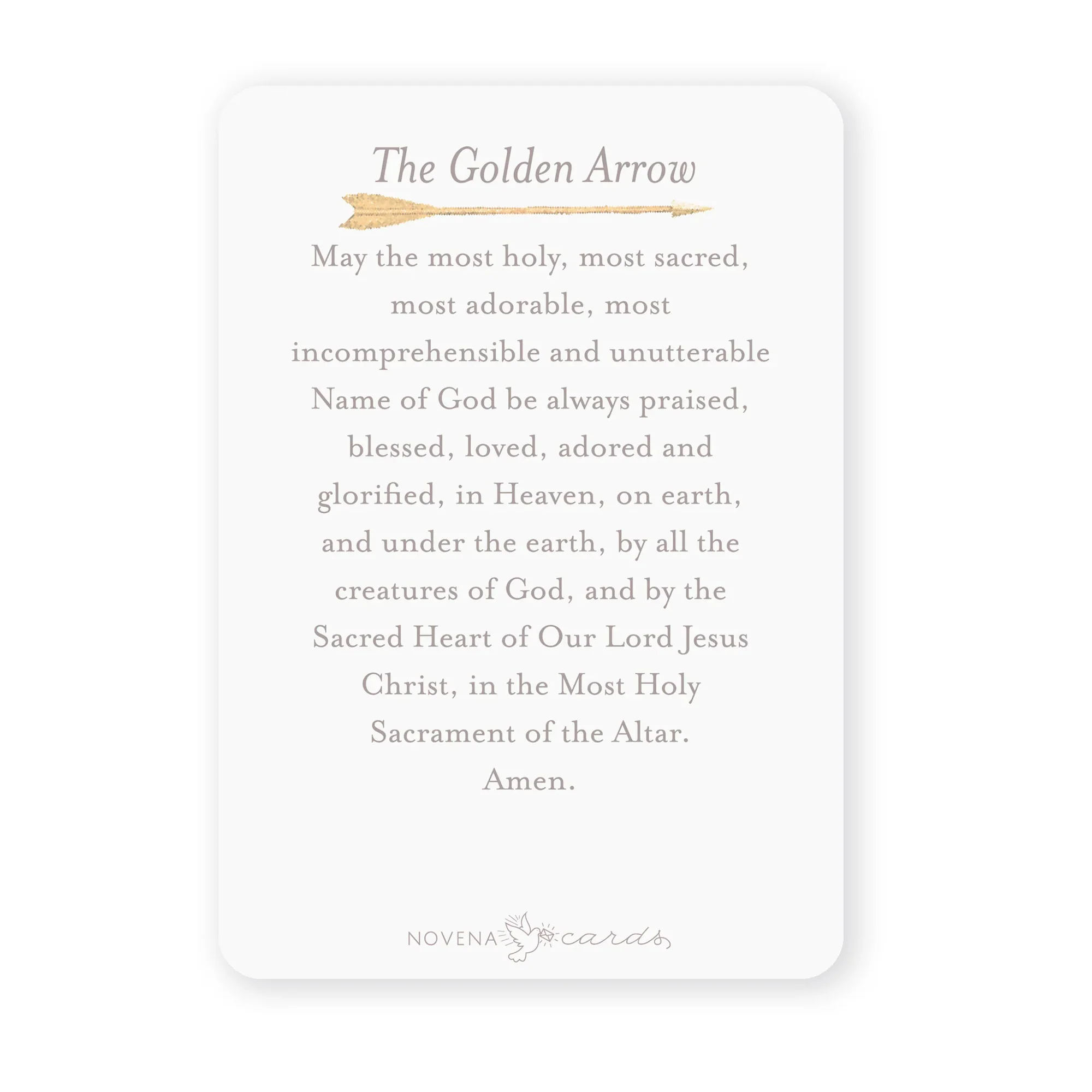 Golden Arrow Prayer Card - Image 2