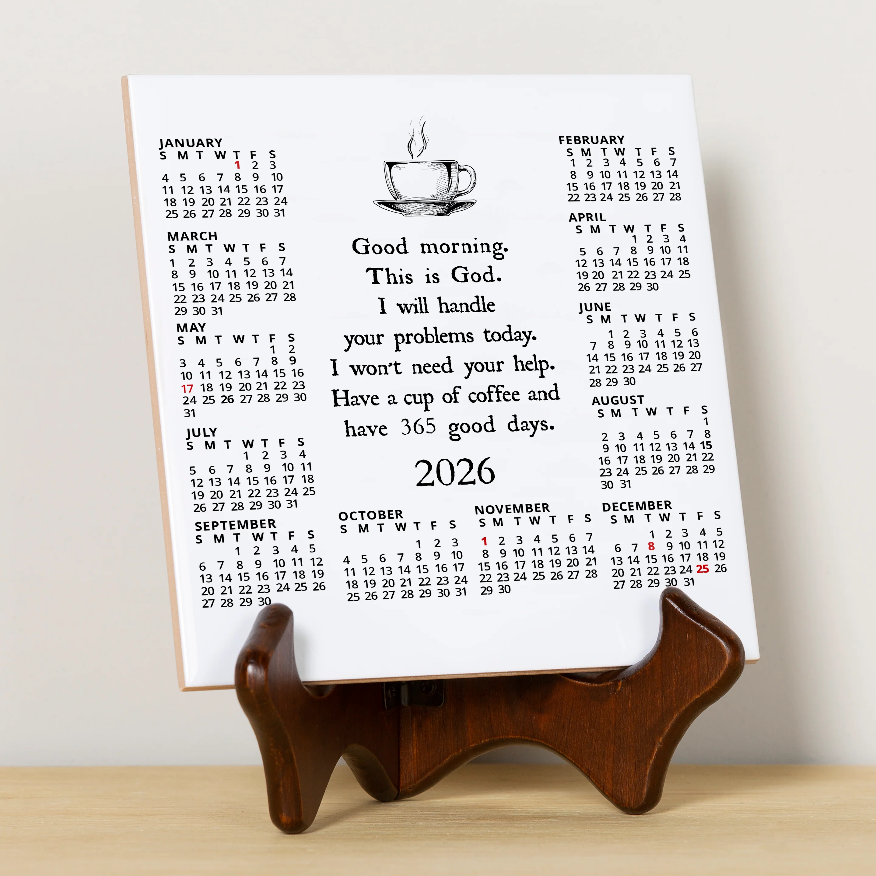 Good Morning From God 2026 Calendar Tile
