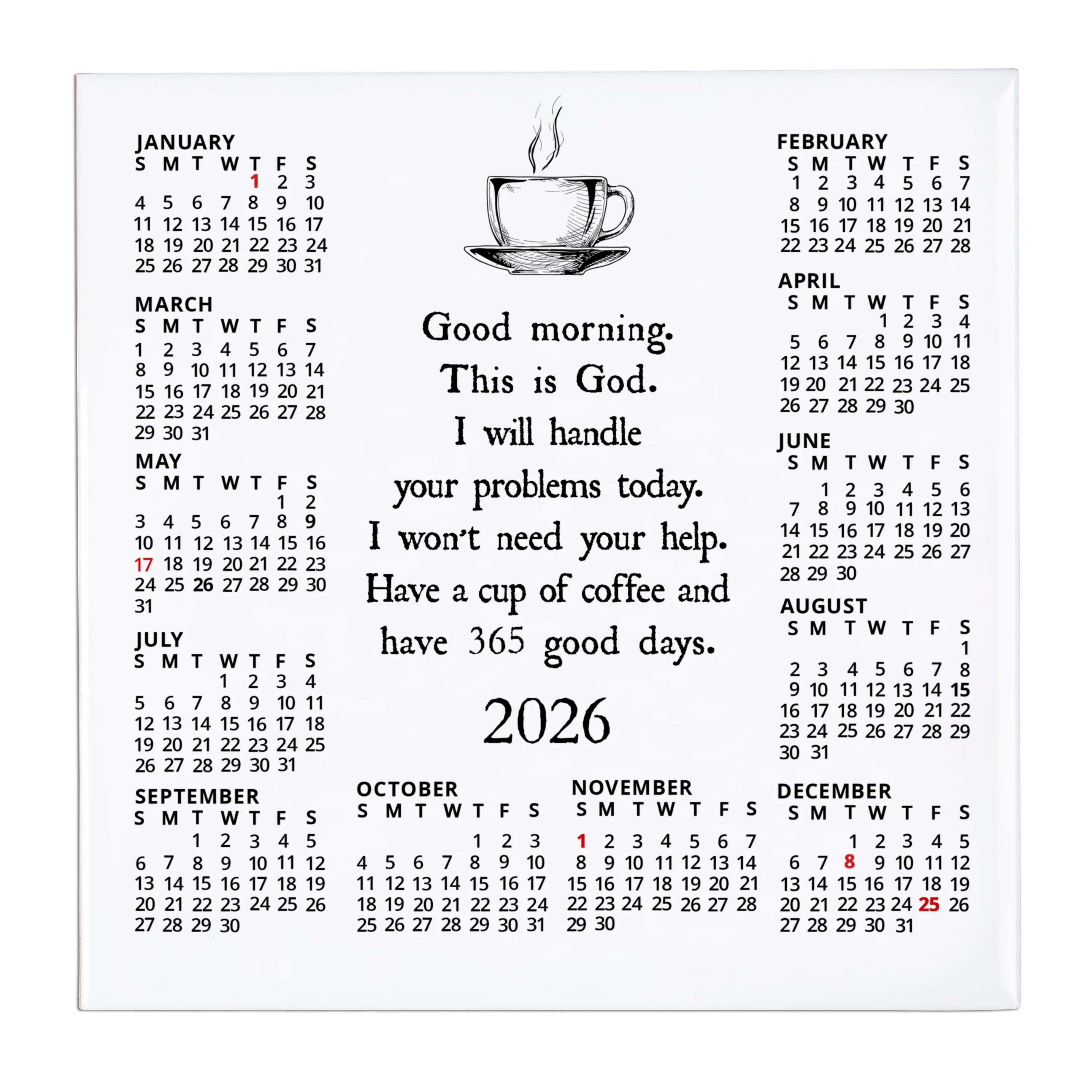 Good Morning From God 2026 Calendar Tile - Image 2