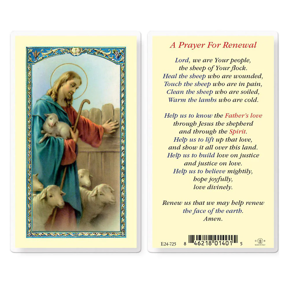 Good Shepherd Prayer for Renewal Prayer Card