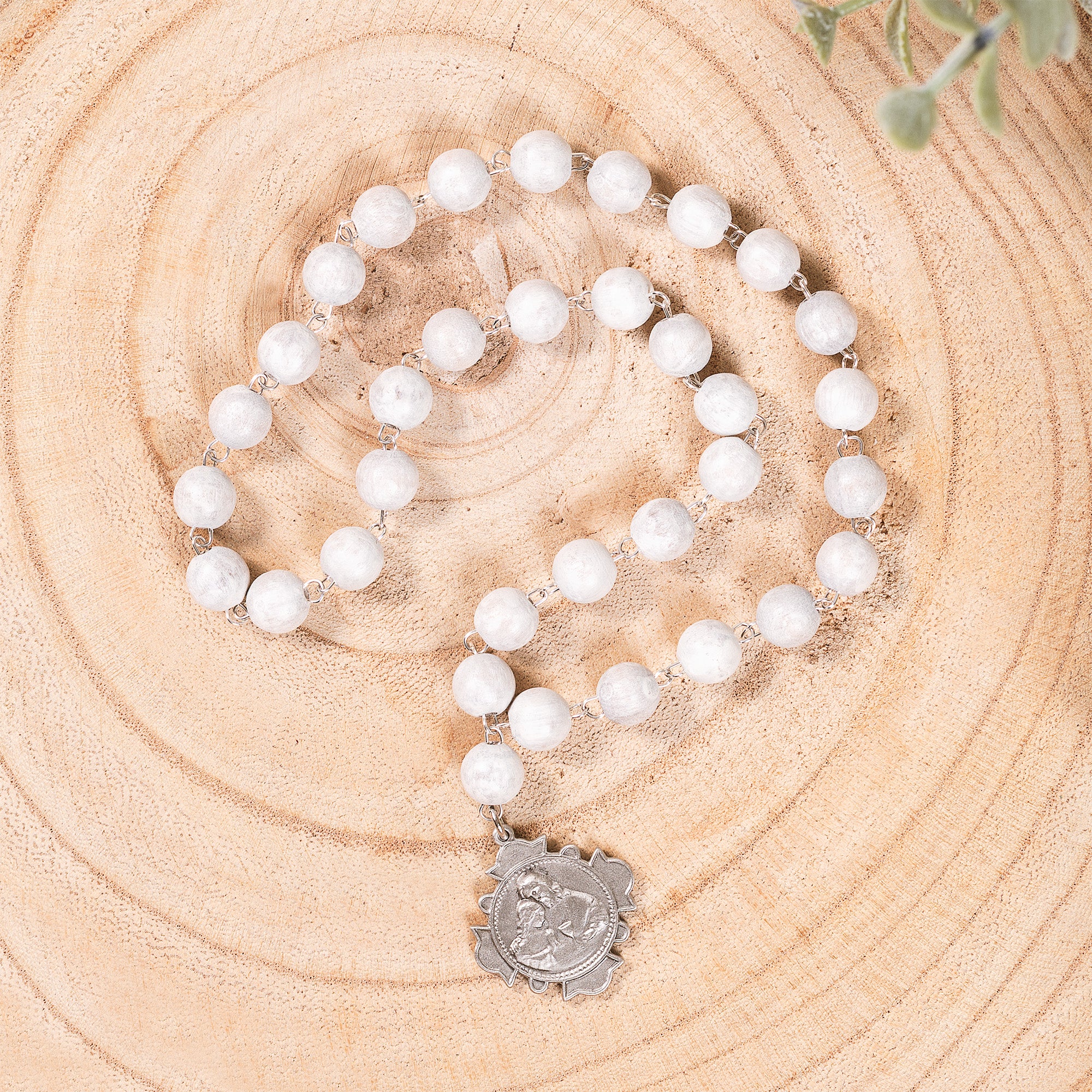 Gray Wood Blessed Sacrament Chaplet