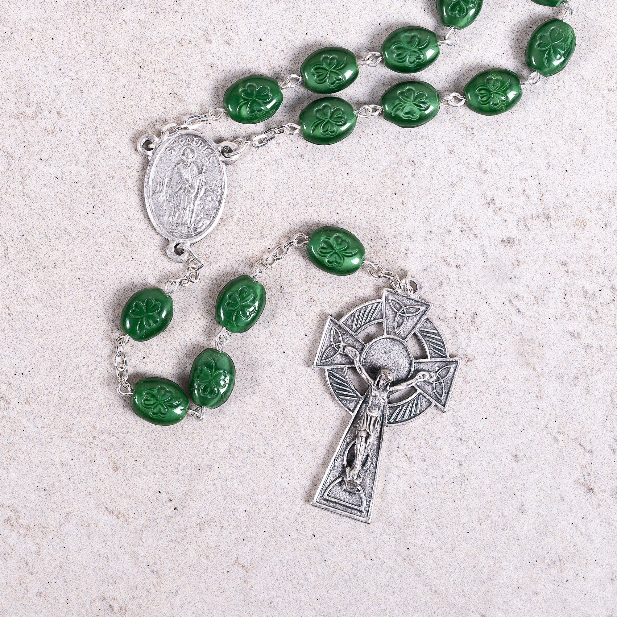 Green Shamrock Rosary - Image 3