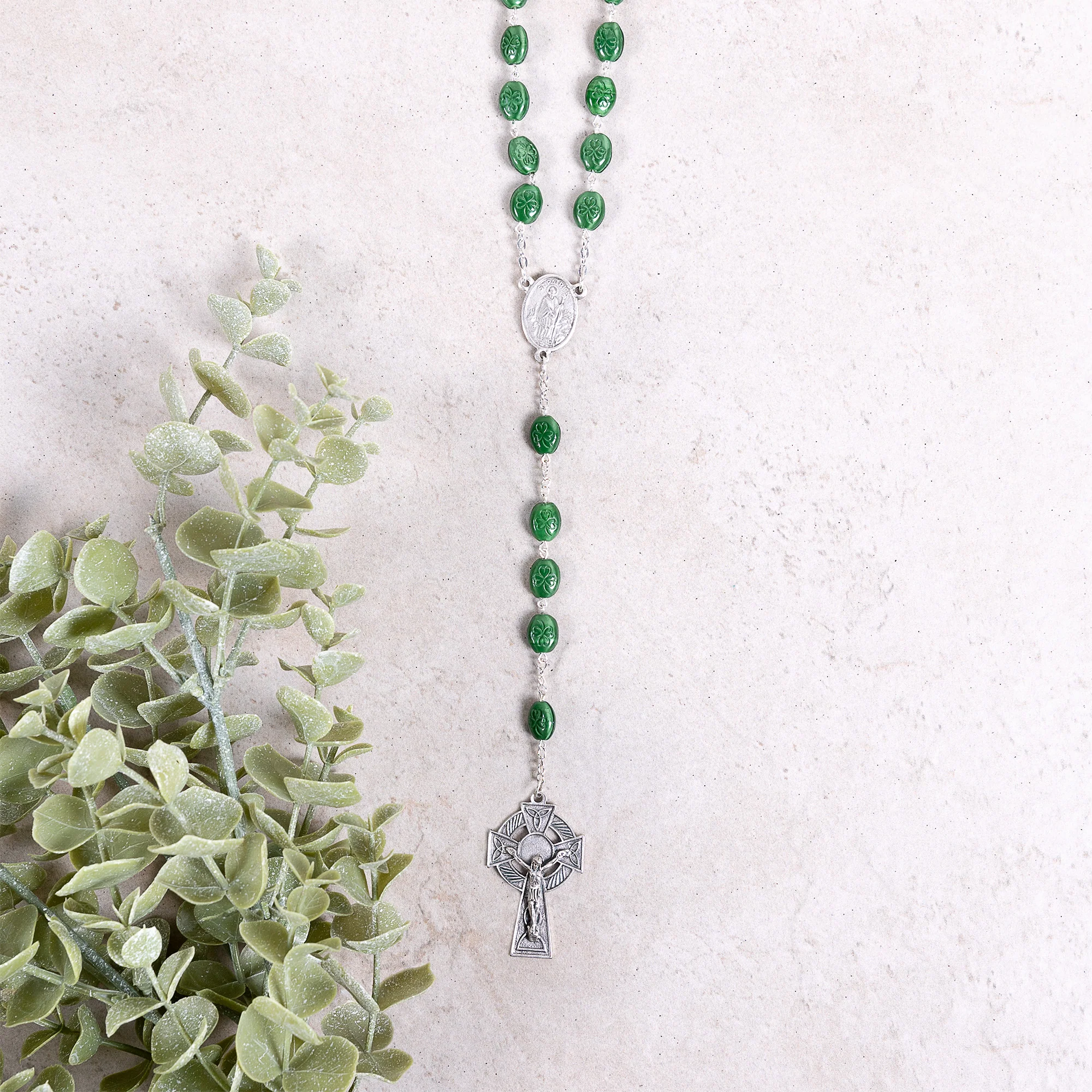 Green Shamrock Rosary - Image 4