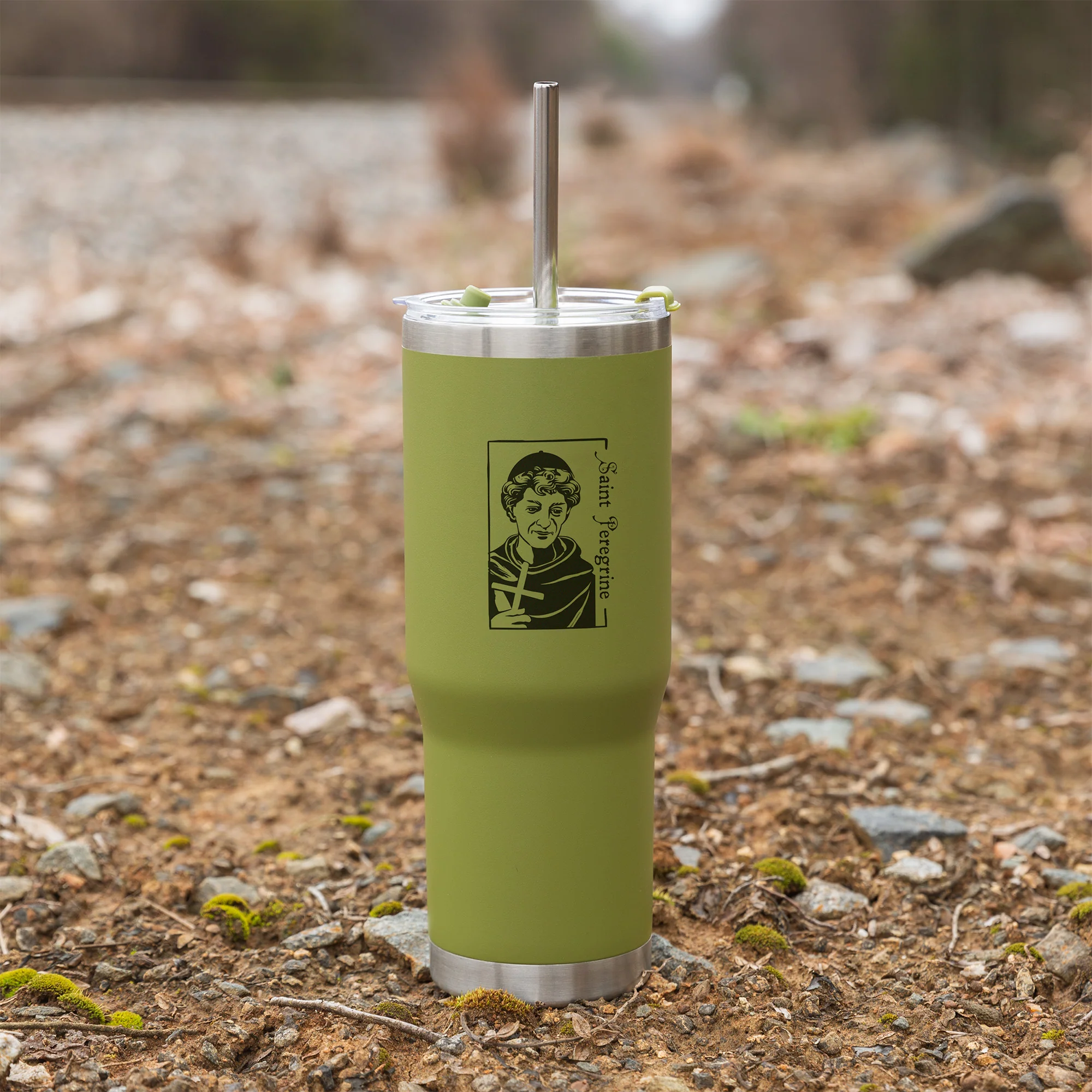 Green St. Peregrine Stainless Steel Tumbler with Straw