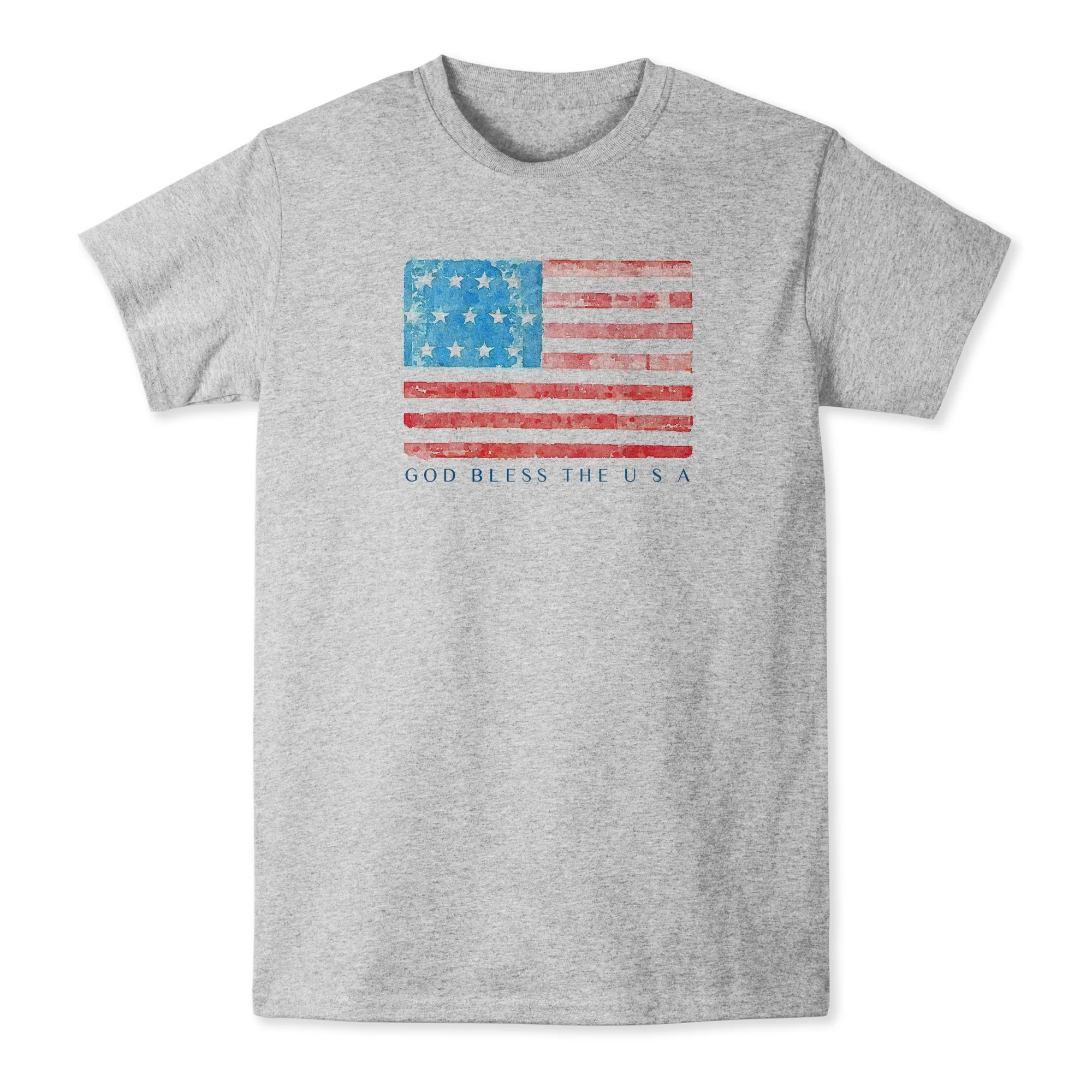 Grey God Bless the USA T-Shirt - Image 5