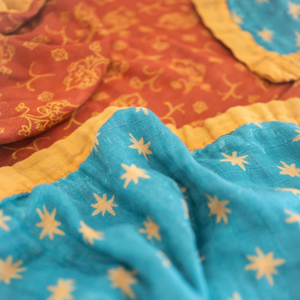 Guadalupe Stars & Mantle Luxury Muslin Kids Blanket - Image 5
