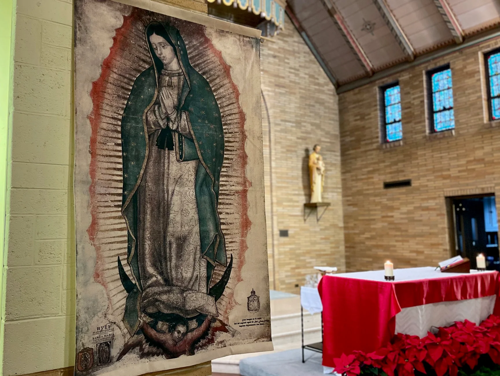 Guadalupe Tilma Replica Tapestry- 36" x 20" - Image 3