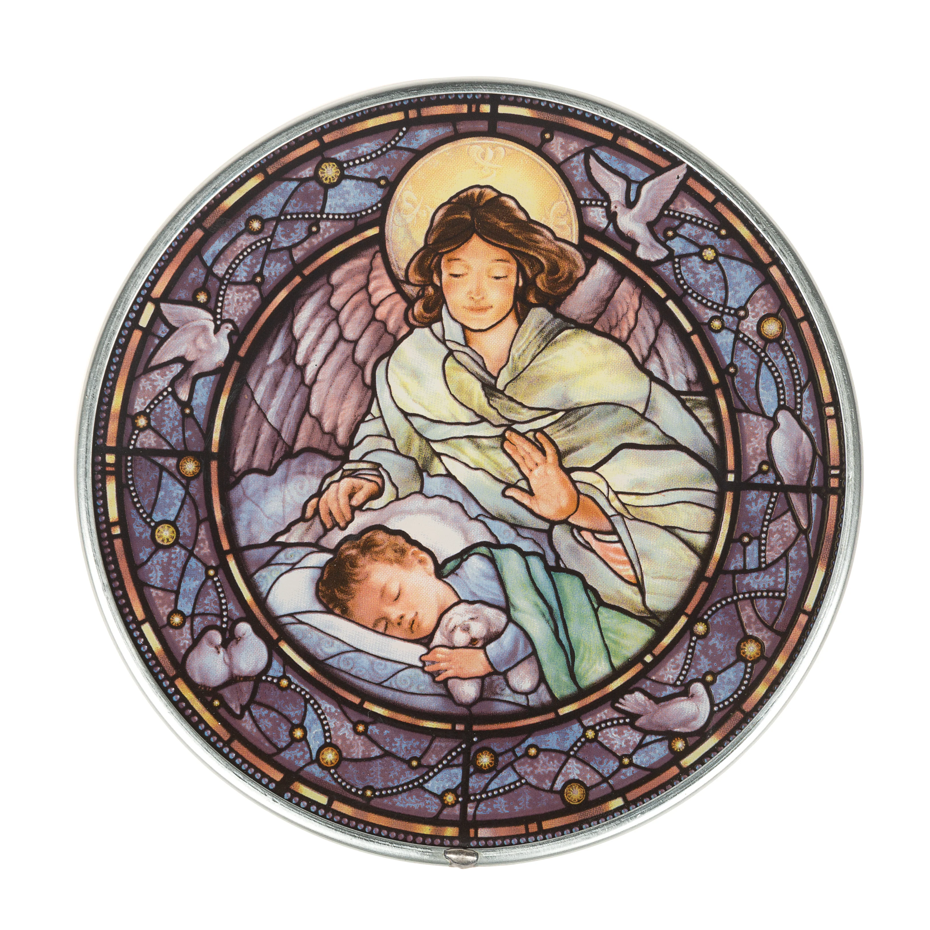 Guardian Angel & Child Stained Glass Art - Boy or Girl