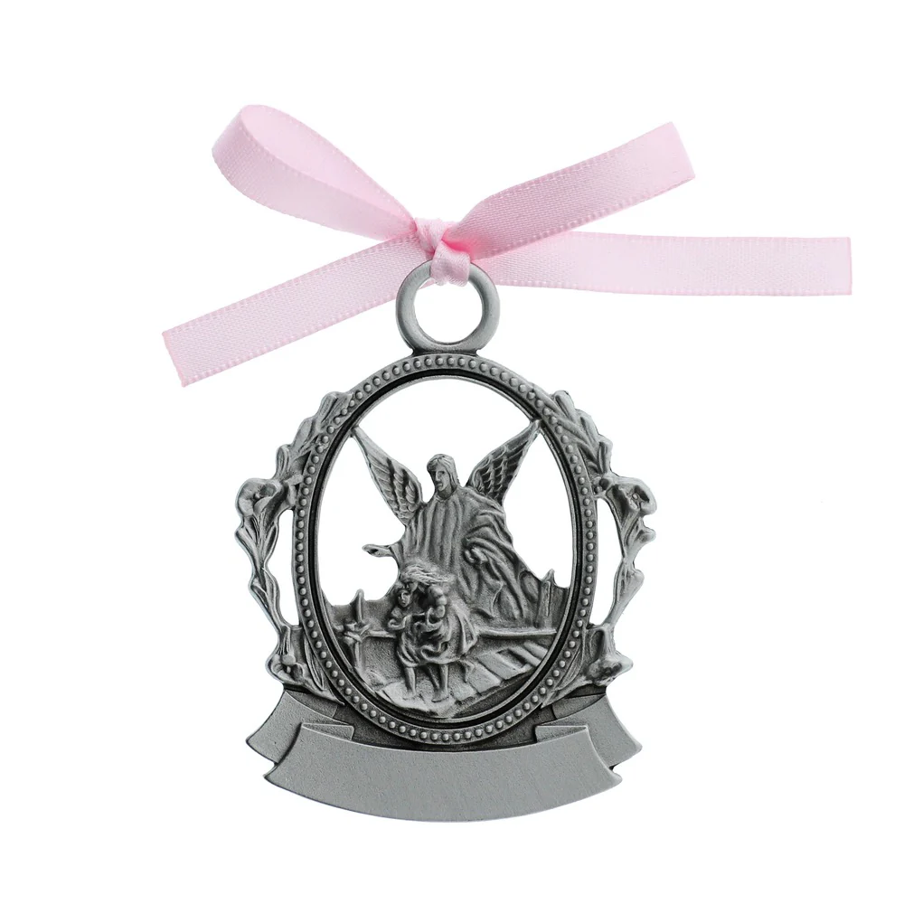 Guardian Angel Crib Medal - Blue Ribbon