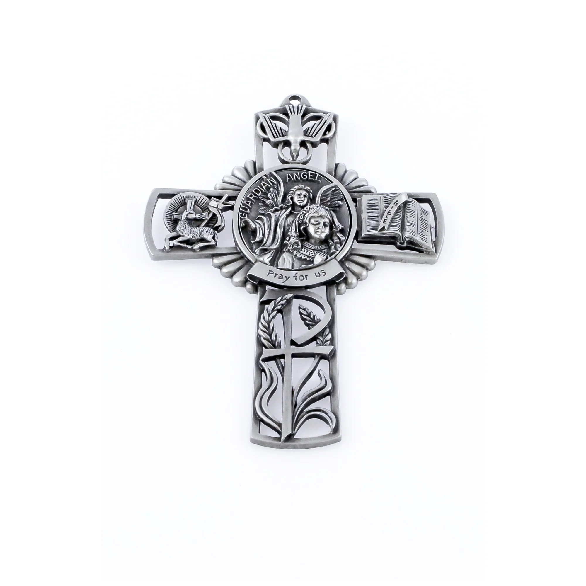 Guardian Angel Girl Wall Cross 5"