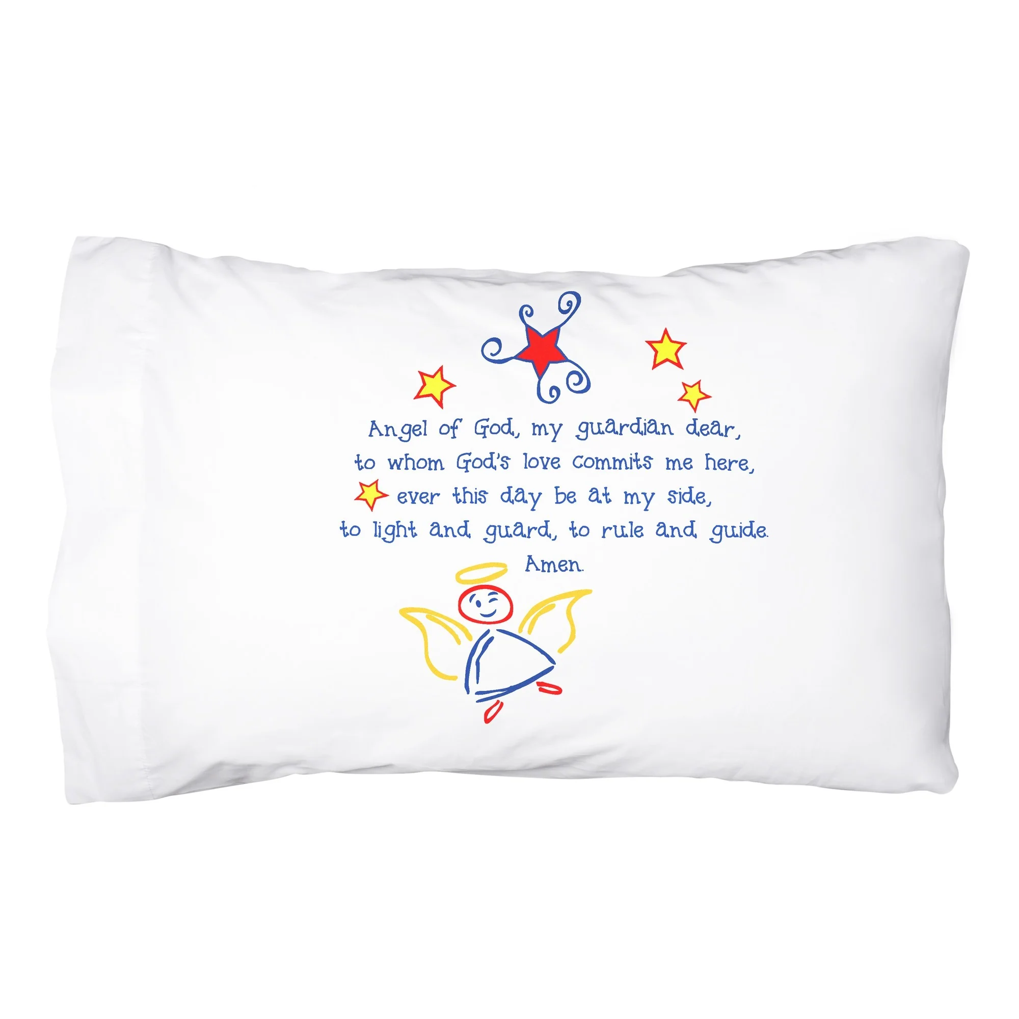 Guardian Angel Pillowcase - Primary Colors - Image 2