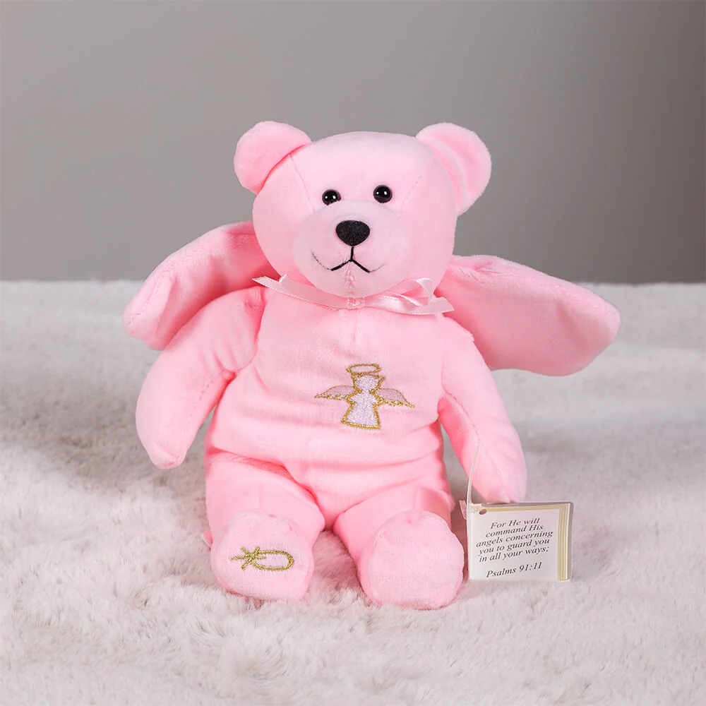 Guardian Angel Plush Bear – Blue or Pink