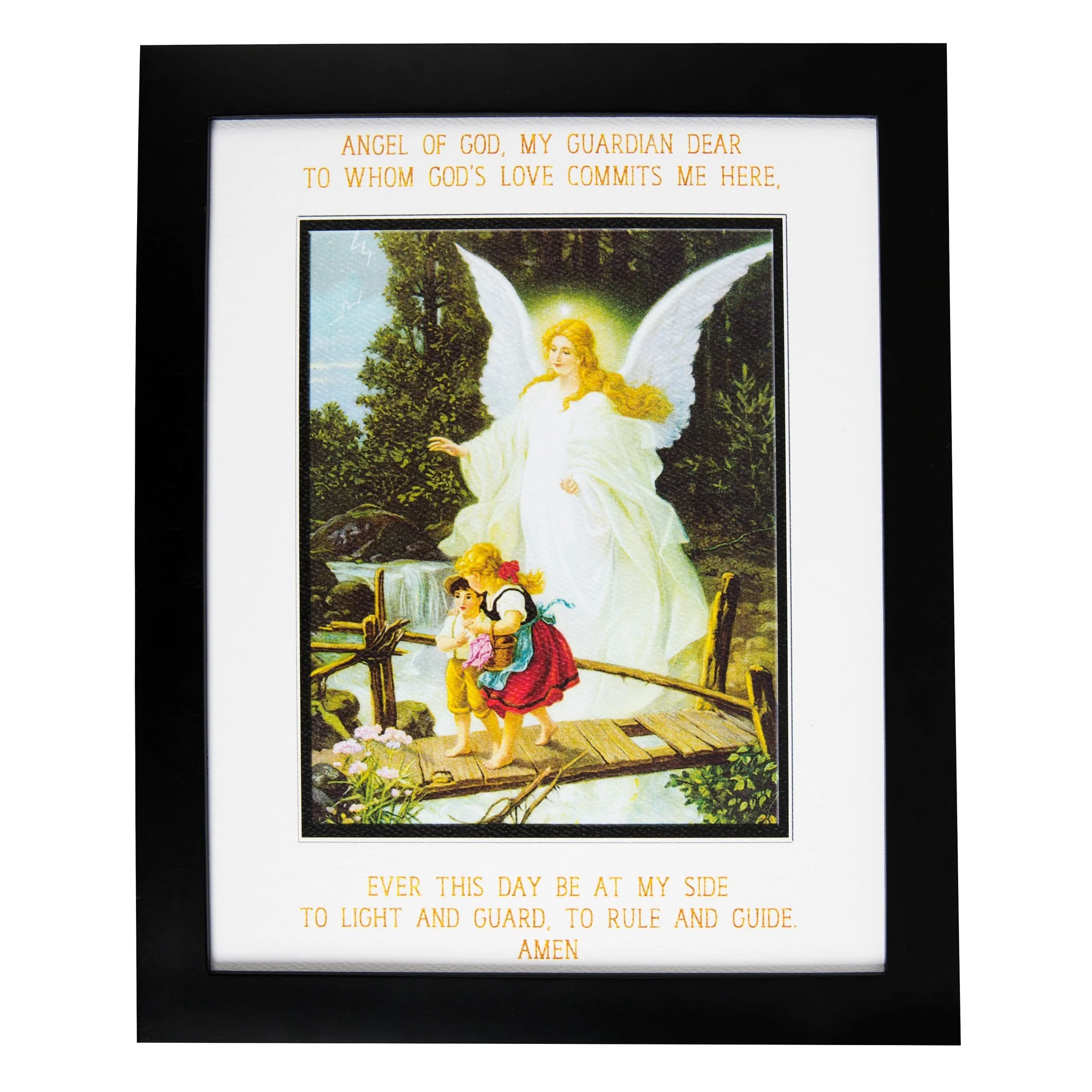 Guardian Angel Prayer and Image Framed Print - Image 2
