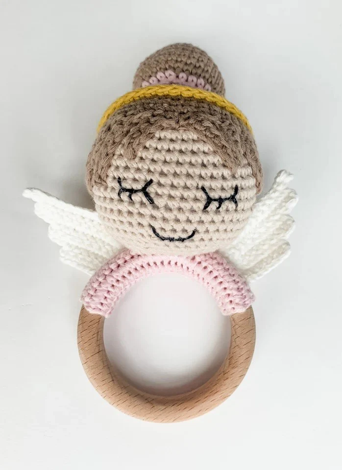 Guardian Angel Rattle - Pink or Blue - Image 8